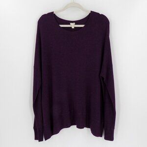 Eileen Fisher Purple Crew Neck Sweater